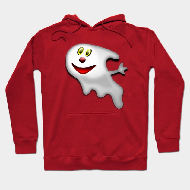 Ghost Halloween Creepy Face Scary Spooky Smiley Hoodie by SWEIRKI